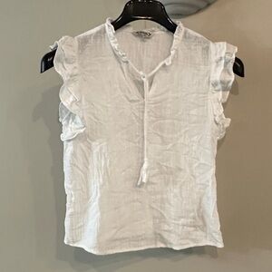 Nanette Lepore White Ruffled Blouse